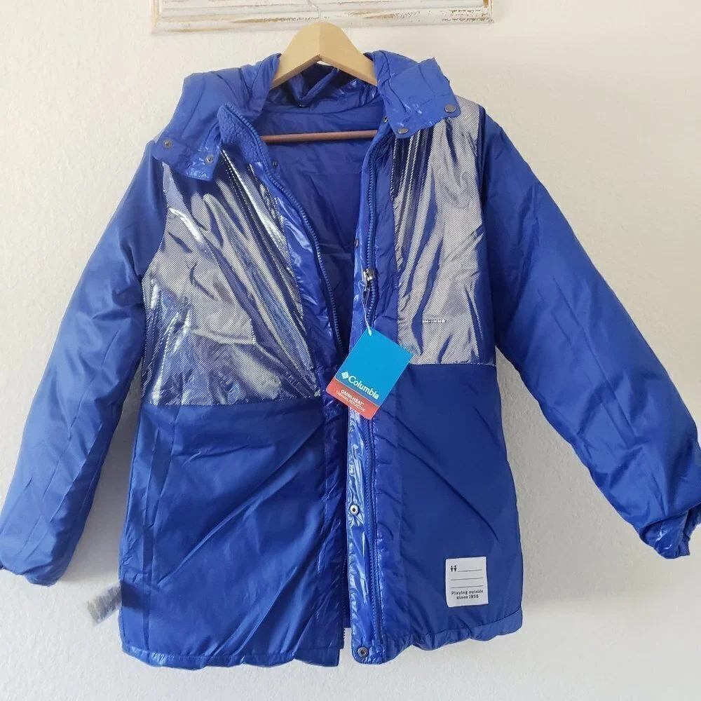 NWT- Columbia Girls' Forest Park Puffer Duck Down Blend Hooded – Size XL